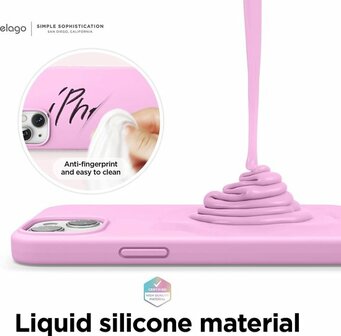 iPhone 13 Mini - Siliconen Back Cover - Roze