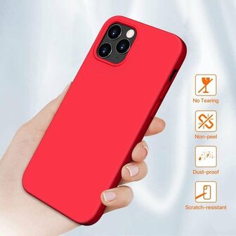 iPhone 12 Pro Max - Siliconen Back Cover - Rood