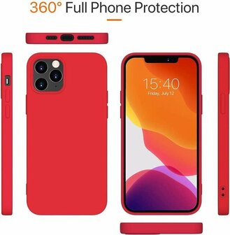 iPhone 12 Pro Max - Siliconen Back Cover - Rood