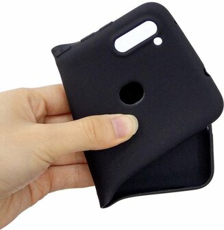 Samsung M11 - Siliconen Back Cover - Zwart