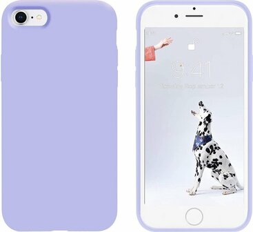 iPhone SE (2020) - Siliconen Back Cover - Paars