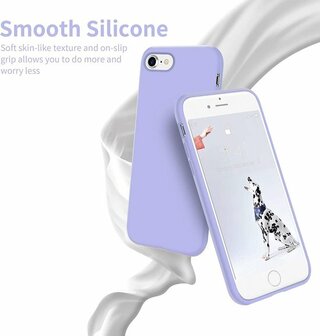 iPhone SE (2020) - Siliconen Back Cover - Paars