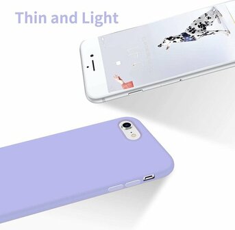 iPhone SE (2020) - Siliconen Back Cover - Paars