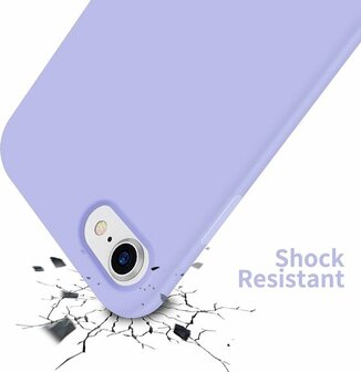 iPhone SE (2020) - Siliconen Back Cover - Paars