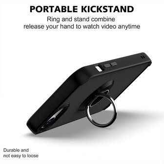 iPhone 16e - Matte Kickstand Armor - Zwart