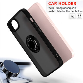 iPhone 16e - Matte Kickstand Armor - Zwart