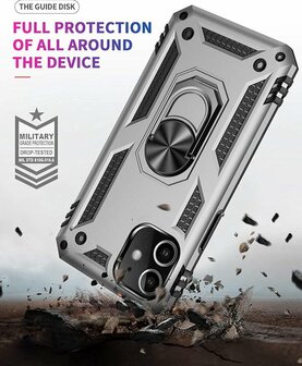 iPhone 12 Mini Grijs - Armor met Kickstand Ring