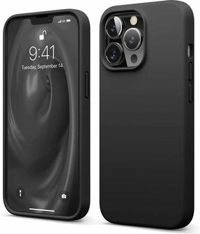 iPhone 13 Pro - Siliconen Back Cover - Zwart