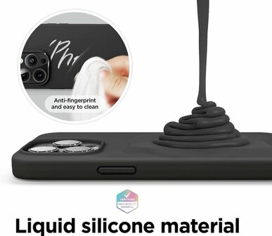 iPhone 13 Pro - Siliconen Back Cover - Zwart