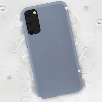 Samsung S20 - Siliconen Back Cover - Paars