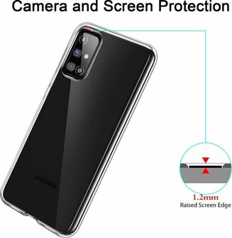 Samsung M51 - Siliconen Back Cover - Transparant