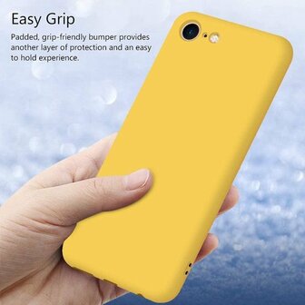 iPhone SE (2020) - Siliconen Back Cover - Geel