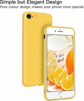 iPhone SE (2020) - Siliconen Back Cover - Geel