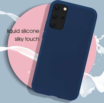 Samsung S20 Plus - Siliconen Back Cover - Donker Blauw