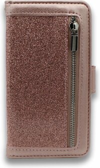 Samsung S10 Plus - Rits Book Case - Ros&eacute;goud