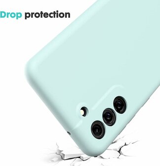Samsung S21 FE - Siliconen Back Cover - Turquoise