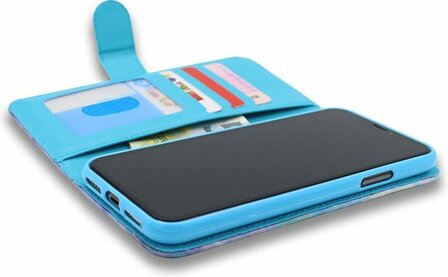 iPhone XS Max - Book Case met Rits - Uni Marmer
