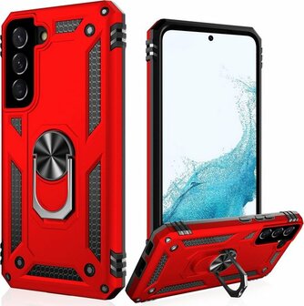Samsung S22 Rood - Armor met Kickstand Ring