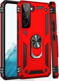 Samsung S22 Rood - Armor met Kickstand Ring