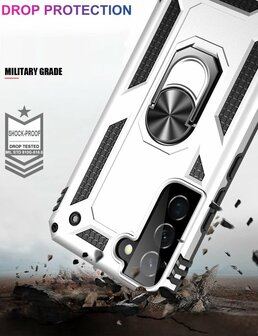 Samsung S22 Plus Grijs - Armor met Kickstand Ring