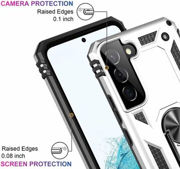 Samsung S22 Plus Grijs - Armor met Kickstand Ring
