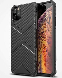 iPhone 11 Pro Max - Matrix Anti Shock Case  - Zwart