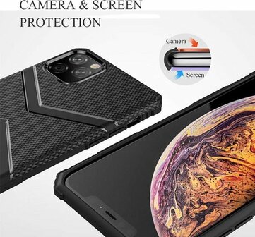iPhone 11 Pro Max - Matrix Anti Shock Case  - Zwart