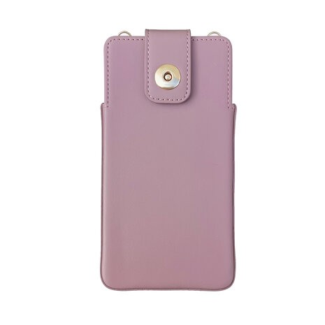 Samsung A13 5G Roze - Schouder Tas met Rits &amp; Koord