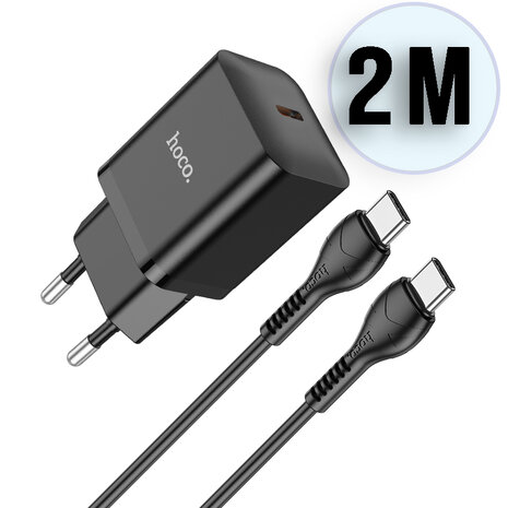 Samsung A14 - 2m Type C &amp; Stekker (N27) - 20W - Zwart