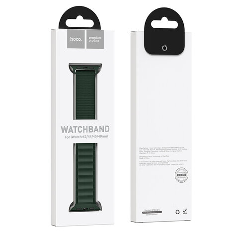 Hoco Climbing WA 20 Watch Bandje - Geschikt voor Watch - 42MM / 44MM / 45MM / 49MM - Bordeaux