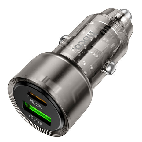iPhone 5, 5s &amp; SE - Type C naar Lightning Kabel (1 Meter) &amp; Z52 Autolader - Zwart