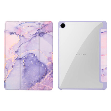 Samsung Tab A9 Plus - Marmer Paars - Smart Cover