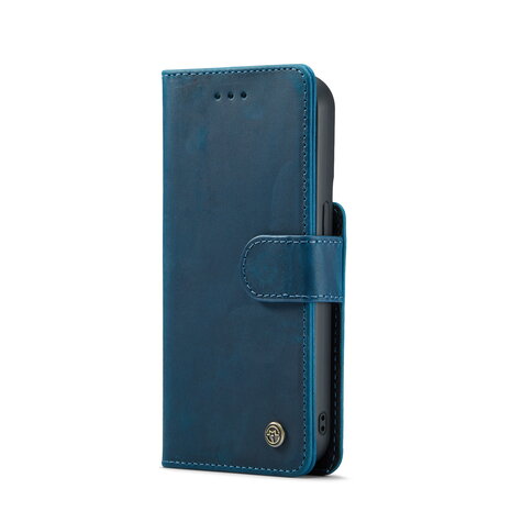 iPhone 15 - Navy Blue - 2 in 1 Lederen MagSafe Case