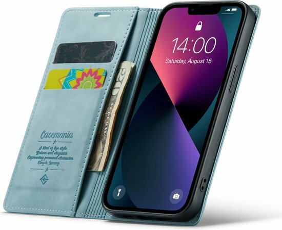 iPhone 13 Mini Aqua Blue - Book Case