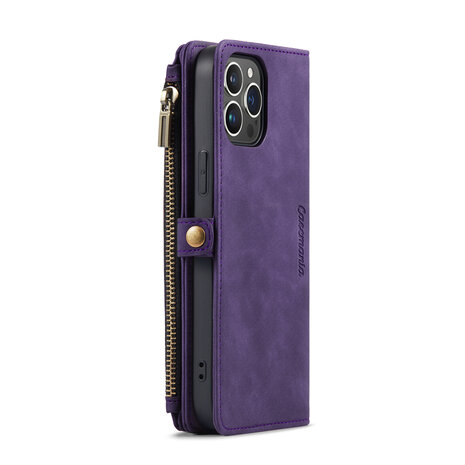 iPhone 15 Deep Purple - MagSafe Book Case met Rits