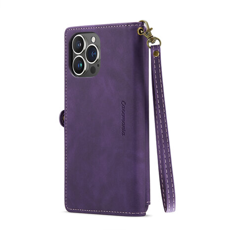 iPhone 15 Deep Purple - MagSafe Book Case met Rits