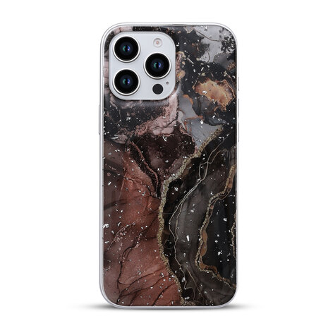 iPhone 16 Pro Max - Zwart - Camera Marmer MagSafe Back Cover