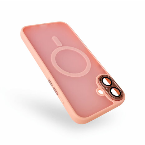 iPhone 16 Plus - Matte MagSafe Armor Back Cover - Roze
