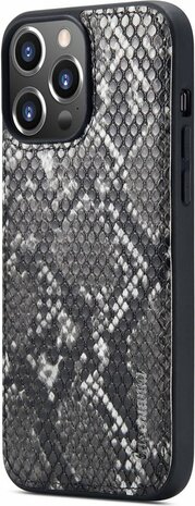 iPhone 13 Pro Max Zwart - 2 in 1 Slangen Book Case