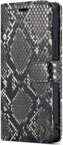 iPhone 13 Pro Max Zwart - 2 in 1 Slangen Book Case