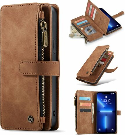 iPhone 13 Pro Max Sienna Brown - Book Case met Rits