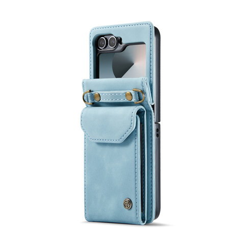 Samsung Flip 6 - Aqua Blue - Book Case met Koord