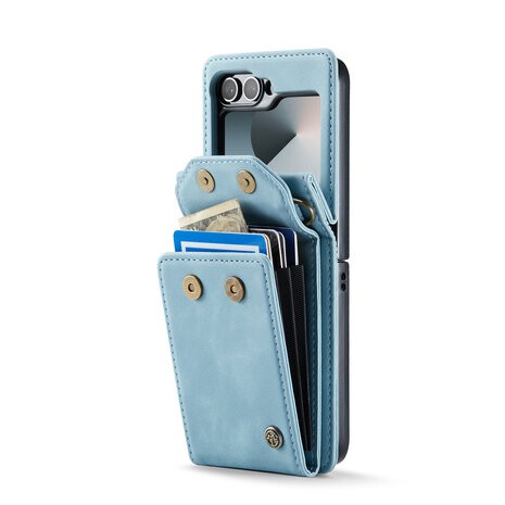Samsung Flip 6 - Aqua Blue - Book Case met Koord
