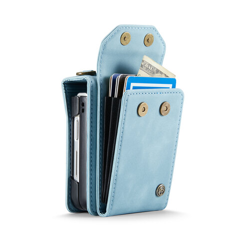 Samsung Flip 6 - Aqua Blue - Book Case met Koord