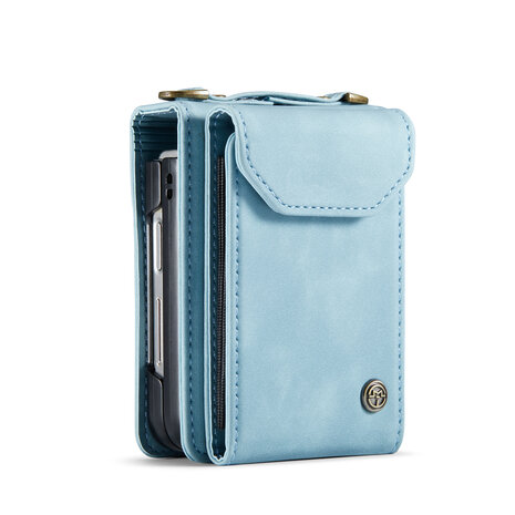 Samsung Flip 6 - Aqua Blue - Book Case met Koord