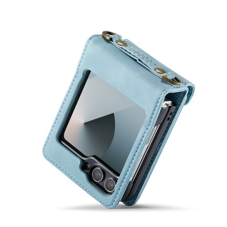 Samsung Flip 6 - Aqua Blue - Book Case met Koord