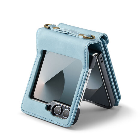 Samsung Flip 6 - Aqua Blue - Book Case met Koord