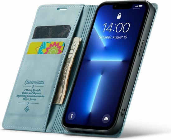 iPhone 13 Pro Max Aqua Blue - Book Case