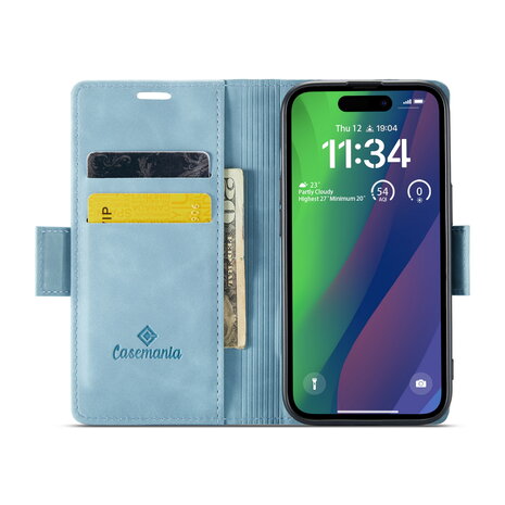 iPhone 15 Aqua Blue - MagSafe Book Case