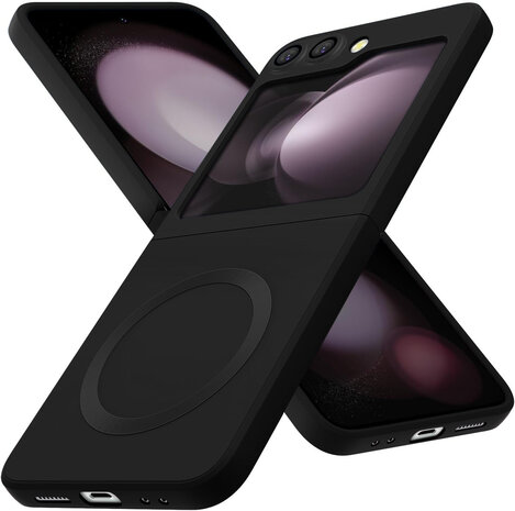 Samsung Z Flip 6 - Zwart - TPU Back Cover - Geschikt voor Magsafe